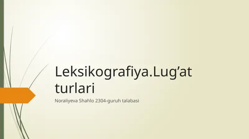 O'zbek tilidagi lug'atlar