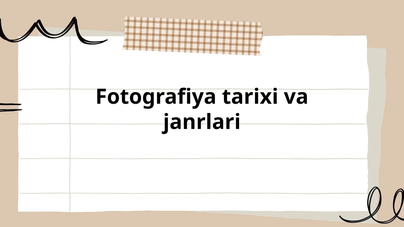 Fotografiya tarixi va janrlari