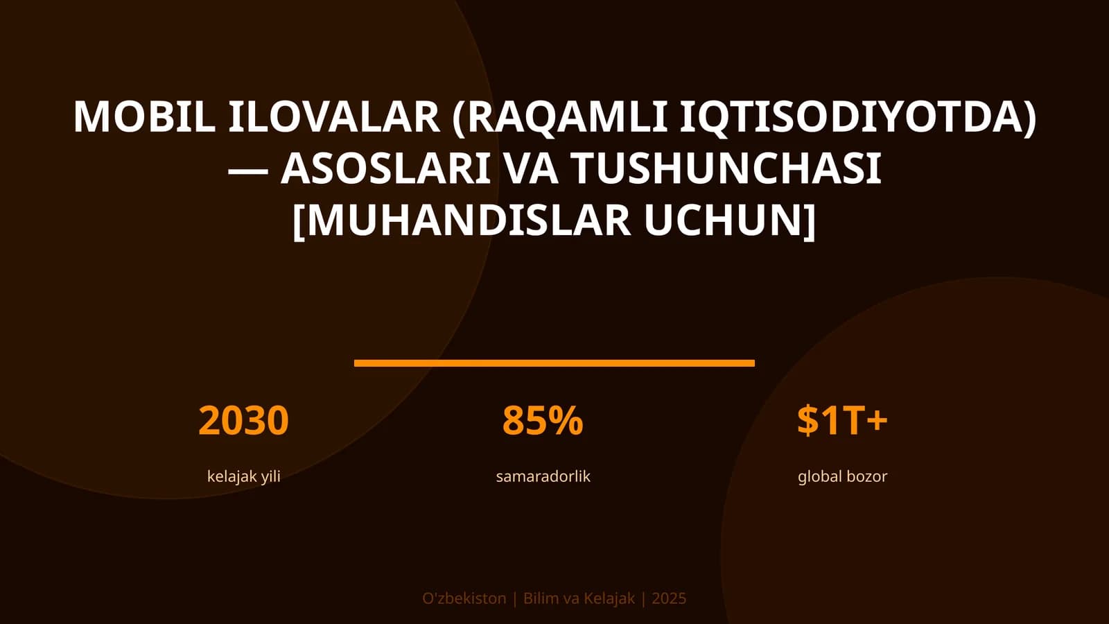 Mobil ilovalar (raqamli iqtisodiyotda) — asoslari va tushunchasi [muhandislar uchun]
