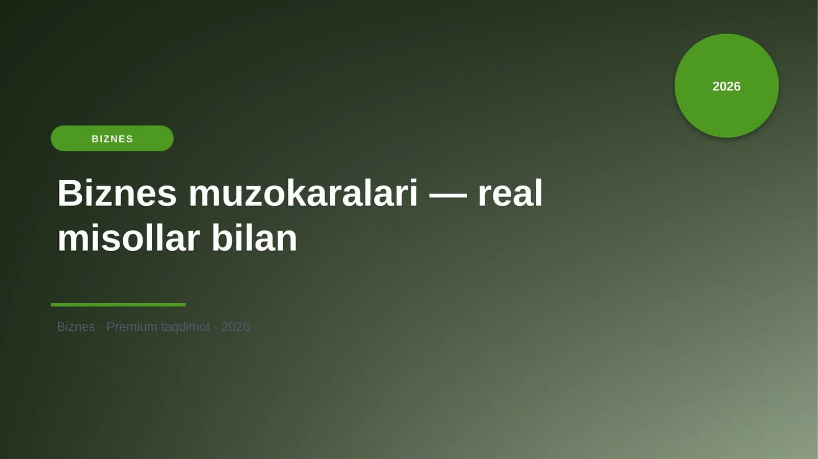 Biznes muzokaralari — real misollar bilan