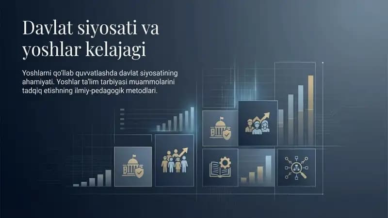 Yoshlarni qo‘llab quvvatlashda davlat siyosatining ahamiyati. Yoshlar ta'lim tarbiyasi muammolarini