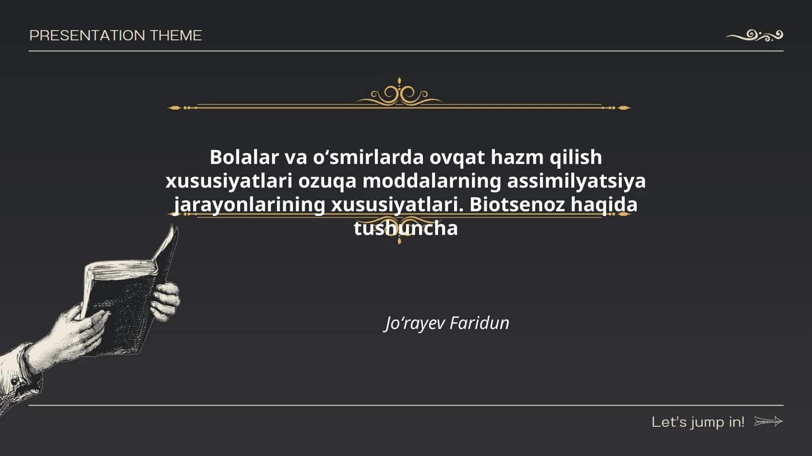 Bolalar va oʻsmirlarda ovqat hazm qilish tizimining morfologik rivojlanishi