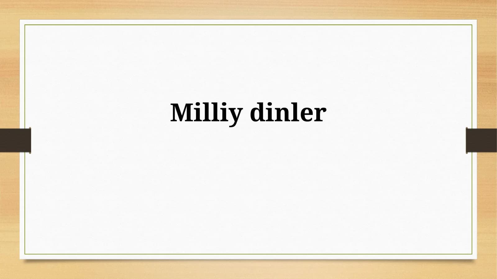 Milliydinler