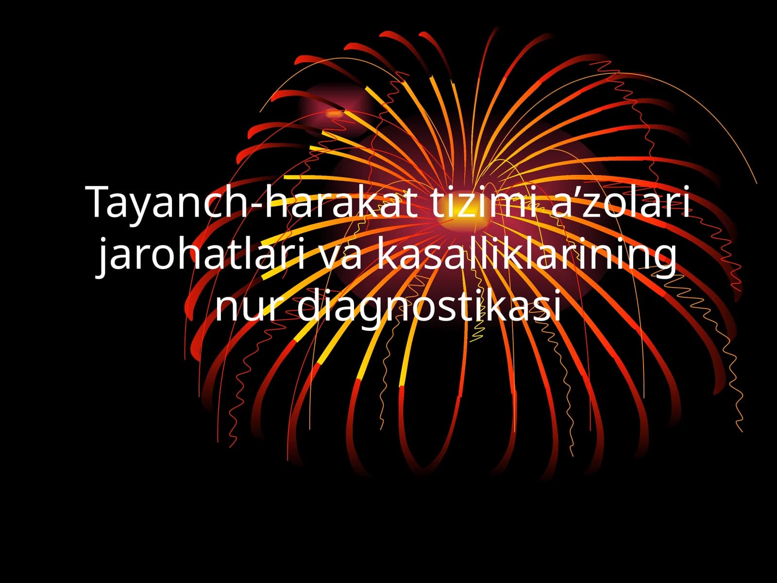 Tayanch-harakat tizimi a’zolari jarohatlari va kasalliklarining nur diagnostikasi