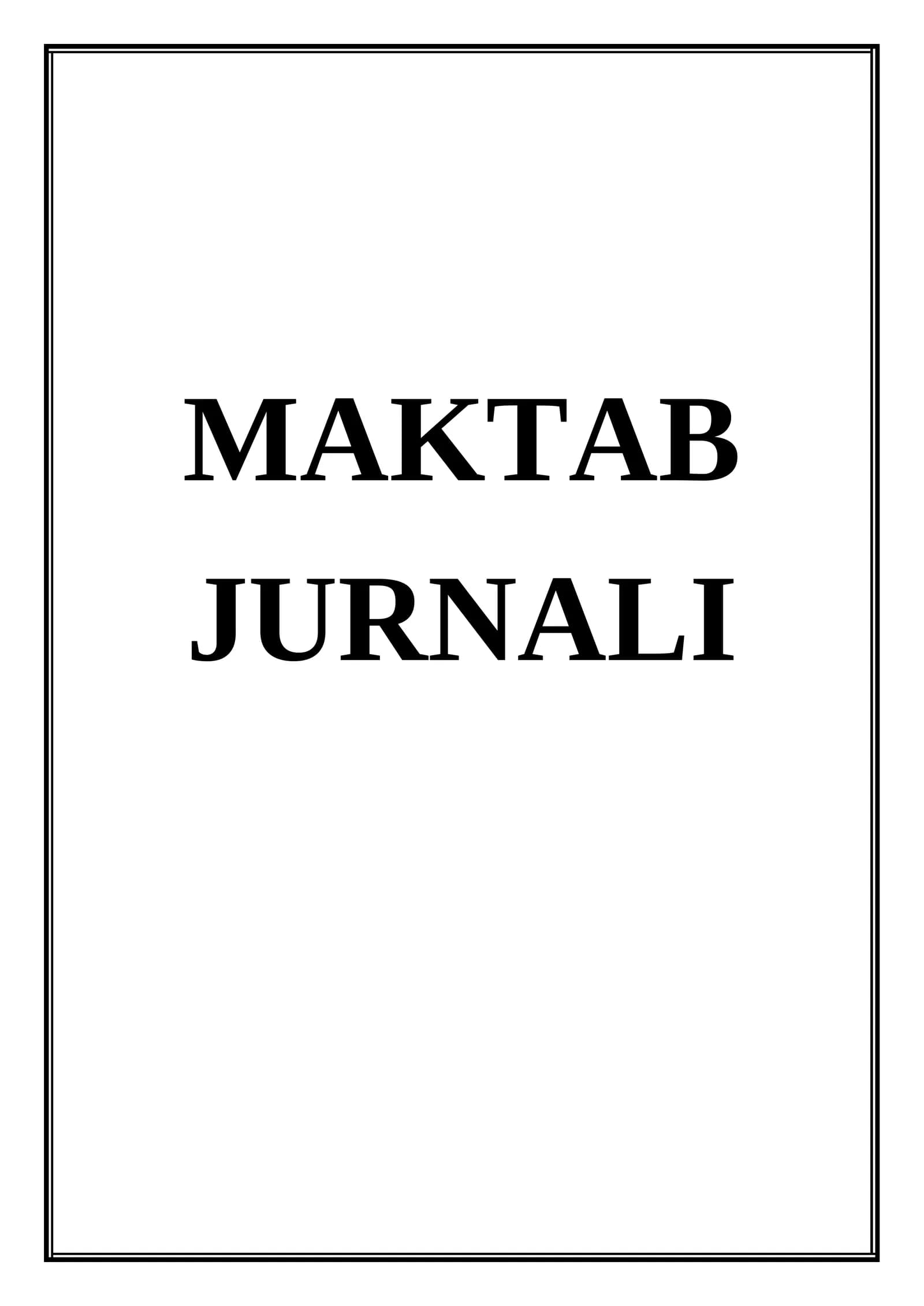 Maktab Jurnali