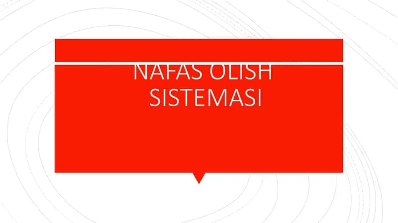 NAFAS OLISH SISTEMASI