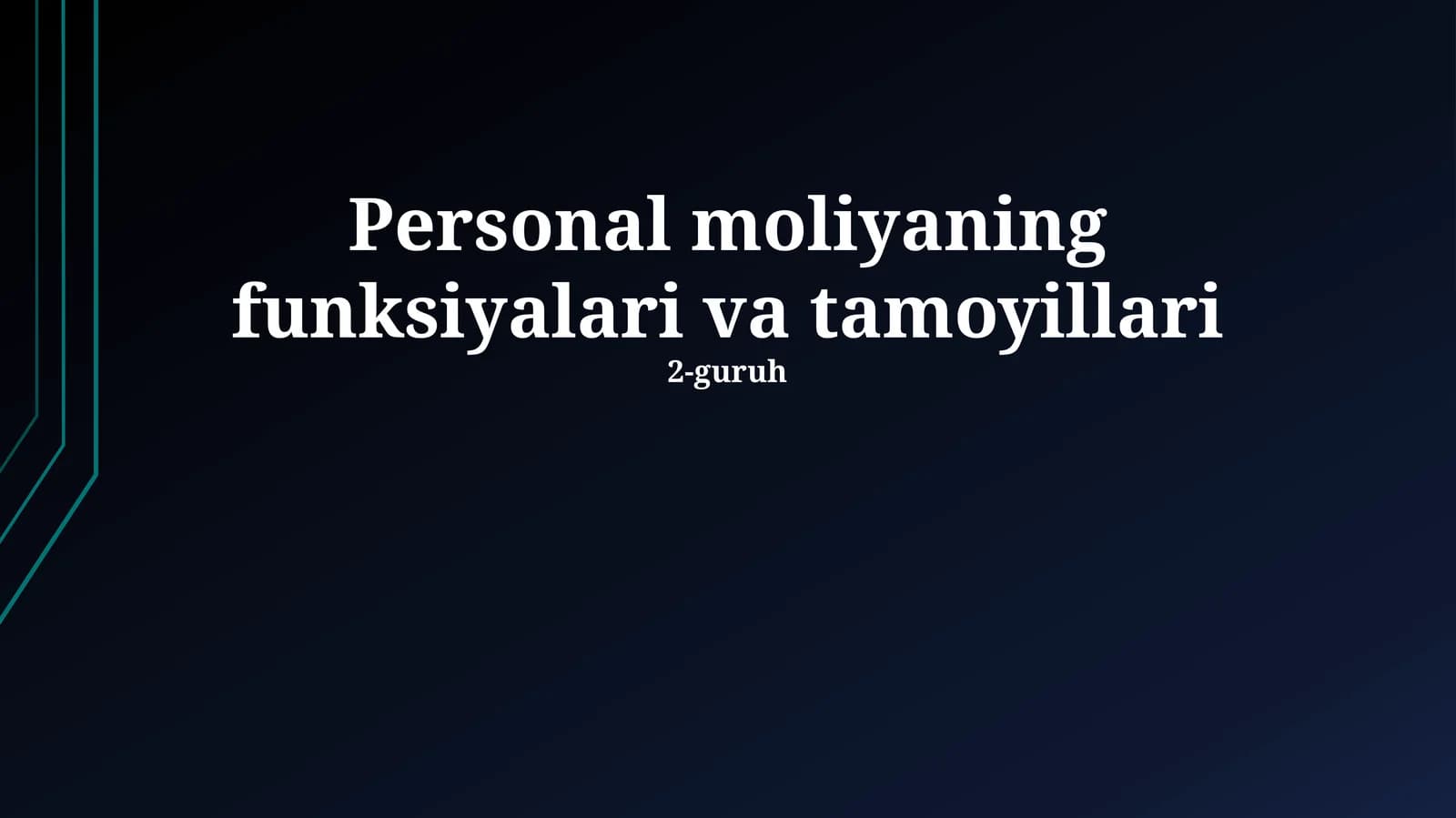 Personal moliyaning funksiyalari va tamoyillari