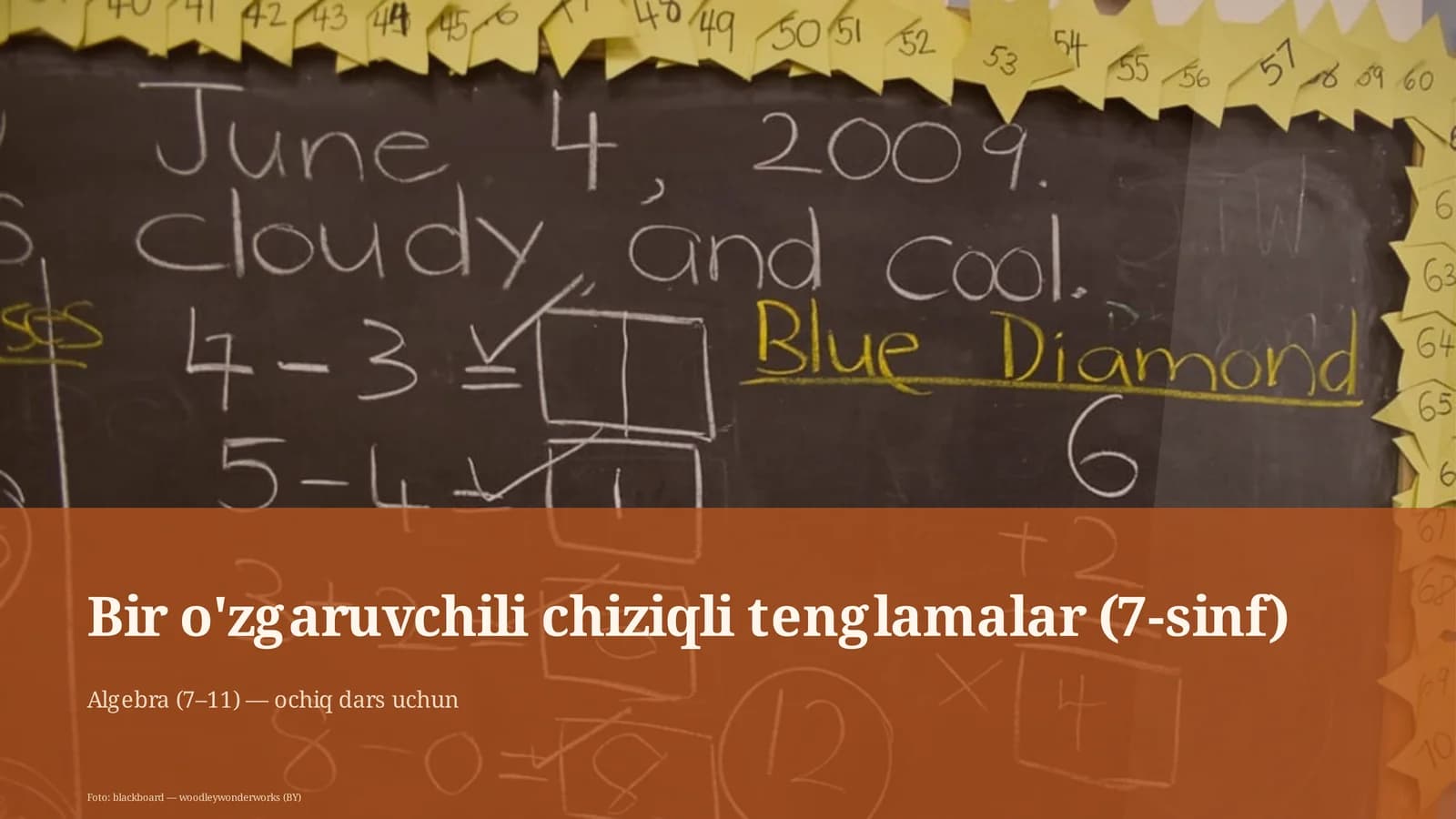 Bir o'zgaruvchili chiziqli tenglamalar (7-sinf)