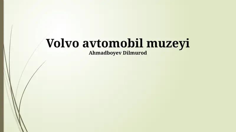 Volvo avtomobil muzeyi