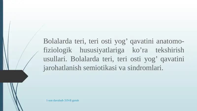 TERINI TEKSHIRISH