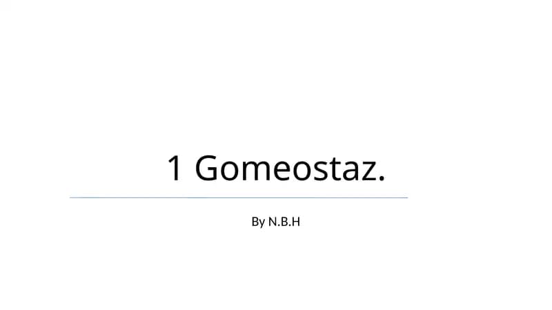 Gomeostaz