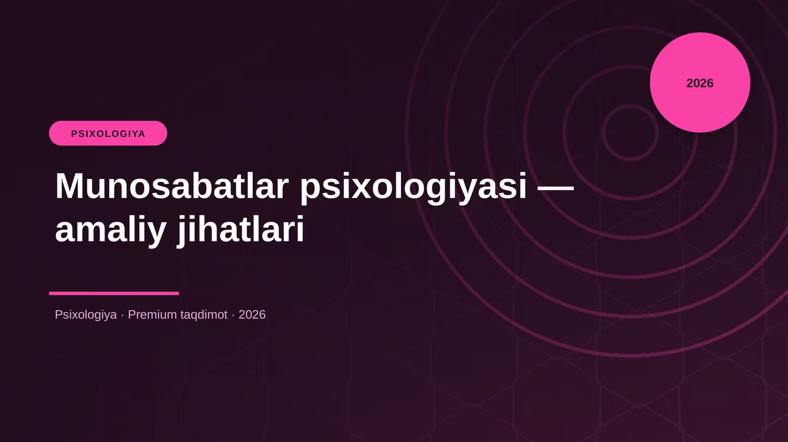 Munosabatlar psixologiyasi — amaliy jihatlari