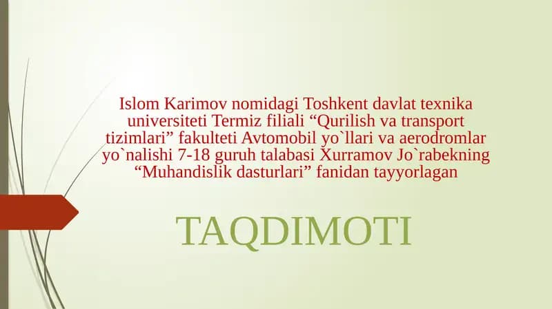 Kompas-3D dasturi va undan foydalanish asoslari