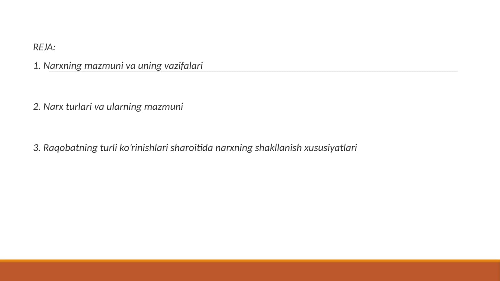 Narxningmazmunivauningvazifalari