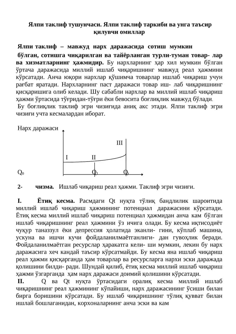 Ялпи таклиф