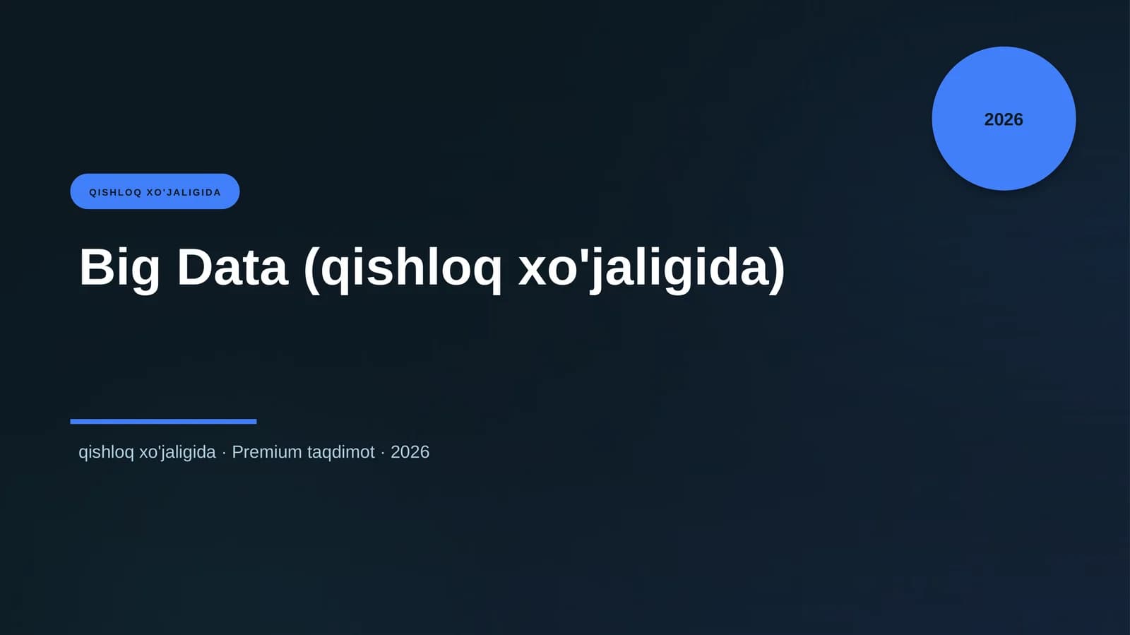Big Data (qishloq xo'jaligida)