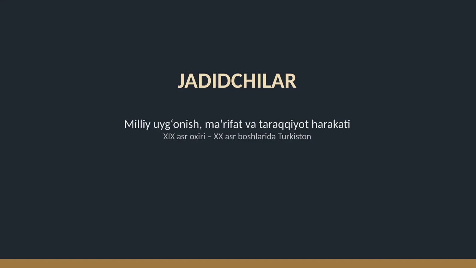 jadidlar haqida prezentatsiya