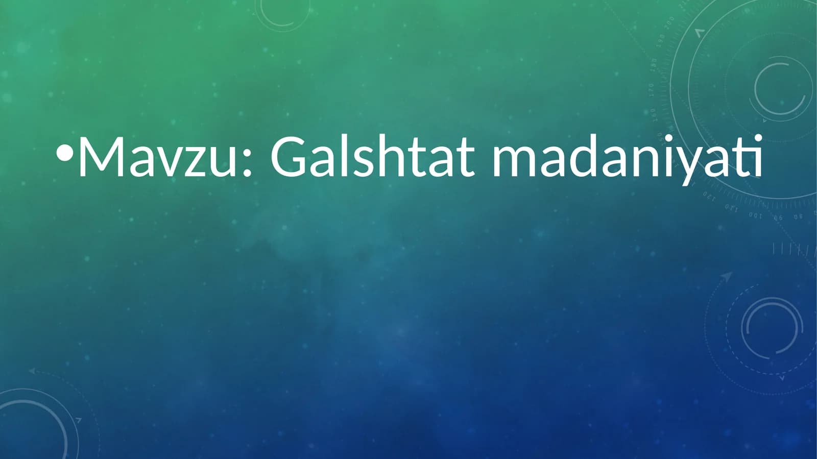 Galshtat madaniyati