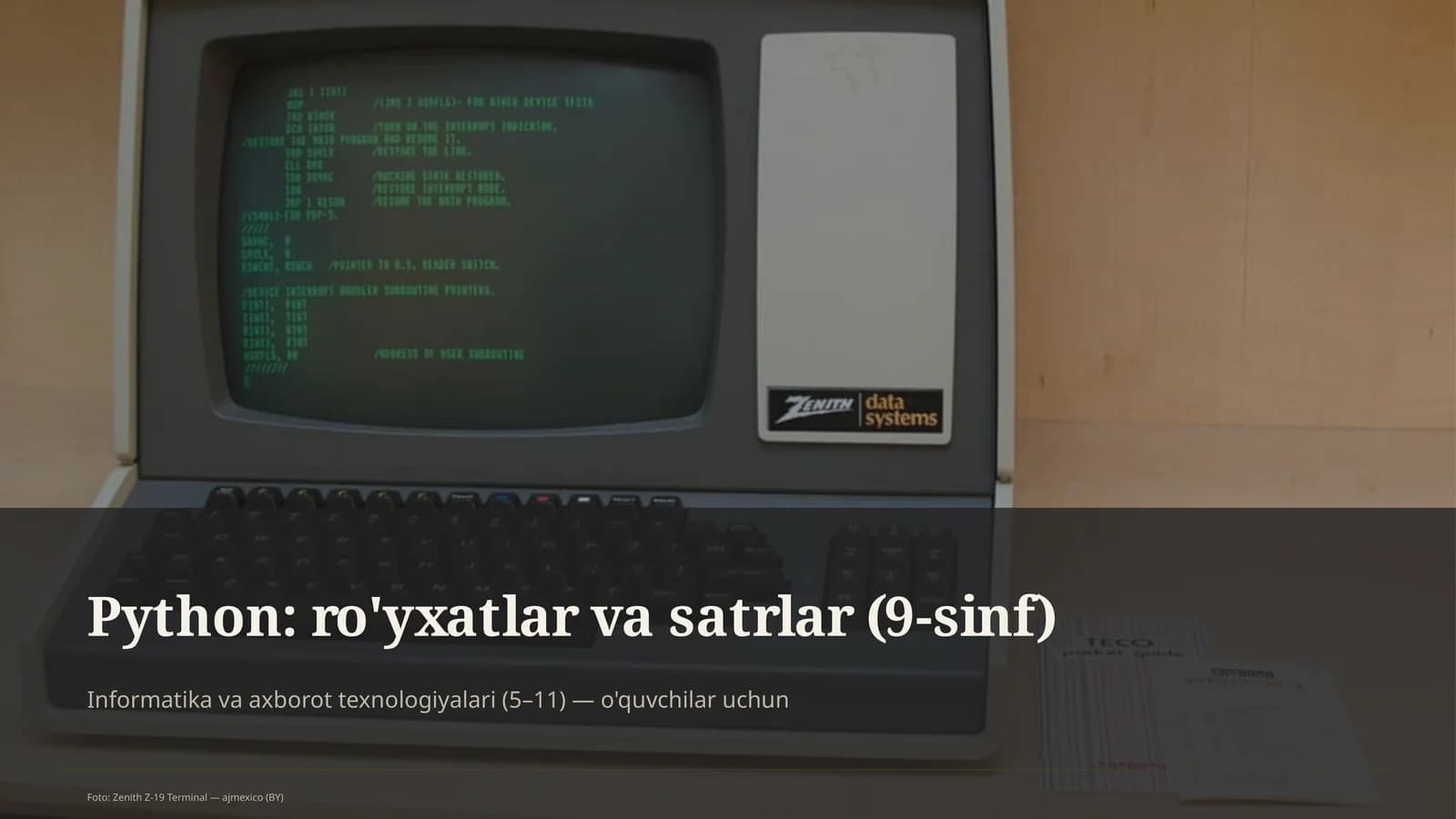 Informatika va axborot texnologiyalari (5–11) — o'quvchilar uchun