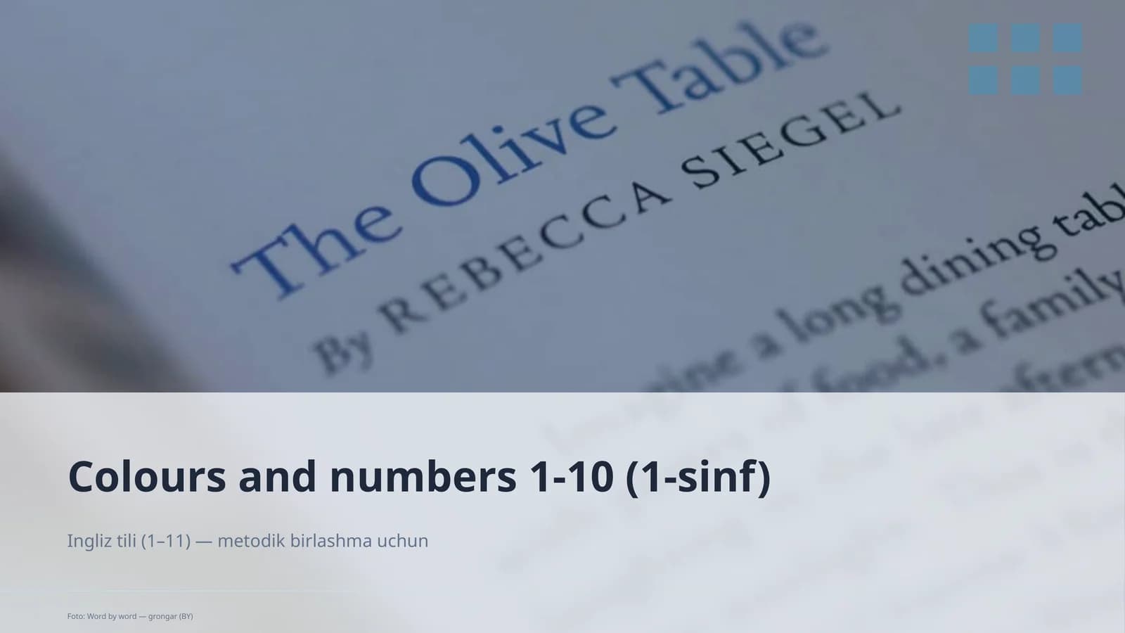 Colours and numbers 1-10 (1-sinf)