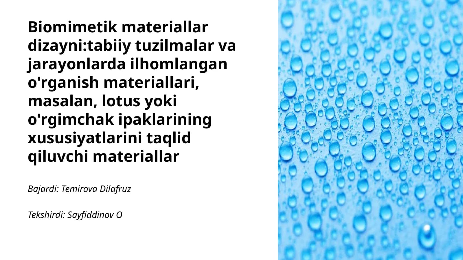 Biomimetik materiallar dizayni