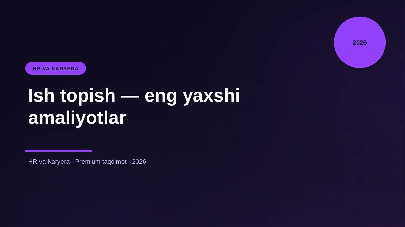 Ish topish — eng yaxshi amaliyotlar