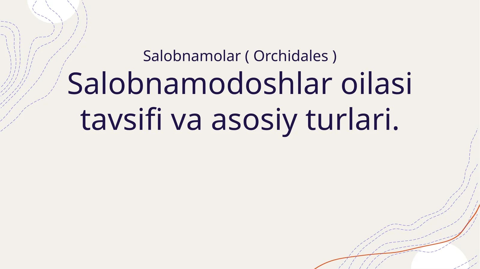 Salobnamodoshlar oilasi tavsifi va asosiy turlari