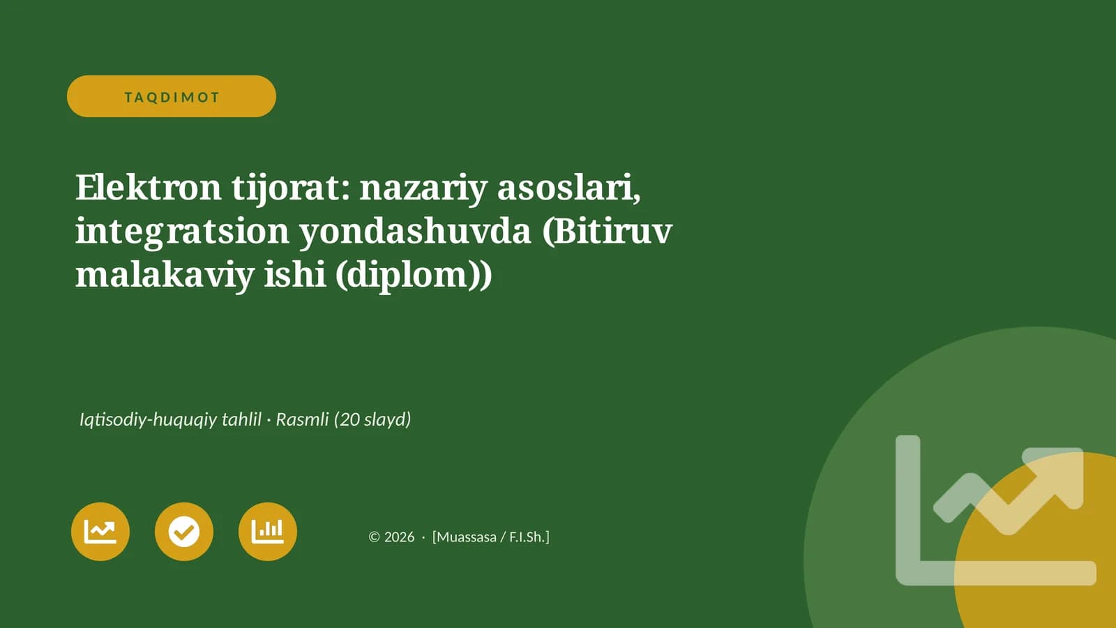 Elektron tijorat: nazariy asoslari, integratsion yondashuvda (Bitiruv malakaviy ishi (diplom))