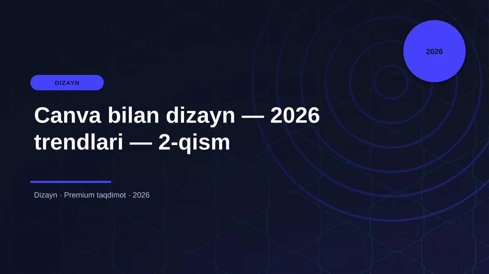 Canva bilan dizayn — 2026 trendlari — 2-qism