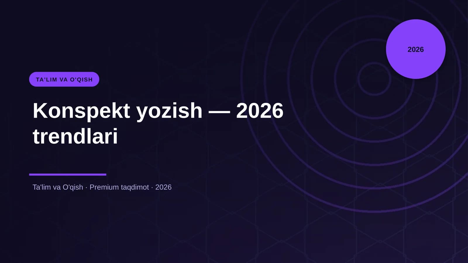 Konspekt yozish — 2026 trendlari