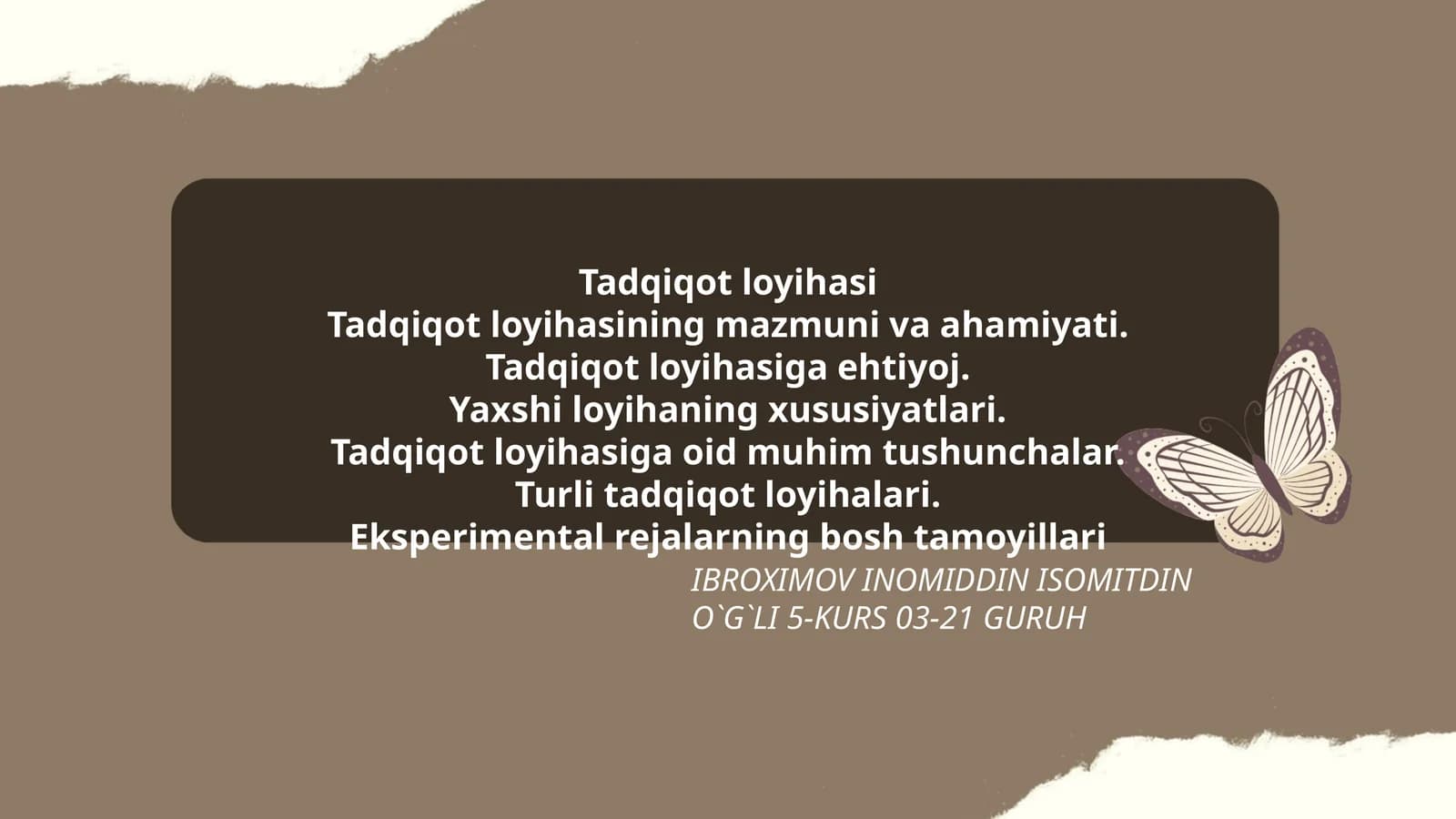 Tadqiqot loyihasi
