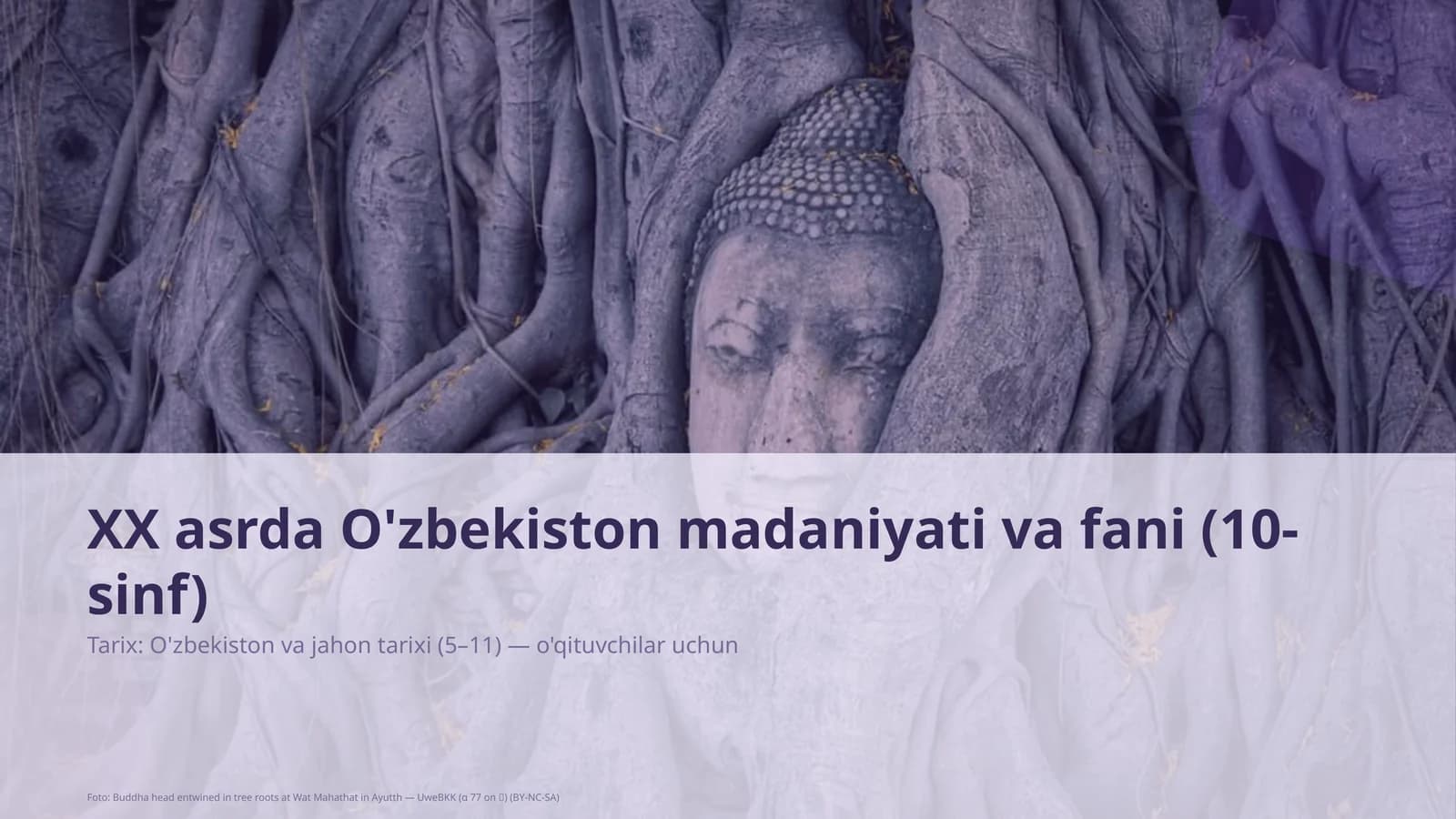 XX asrda O'zbekiston madaniyati va fani (10-sinf)