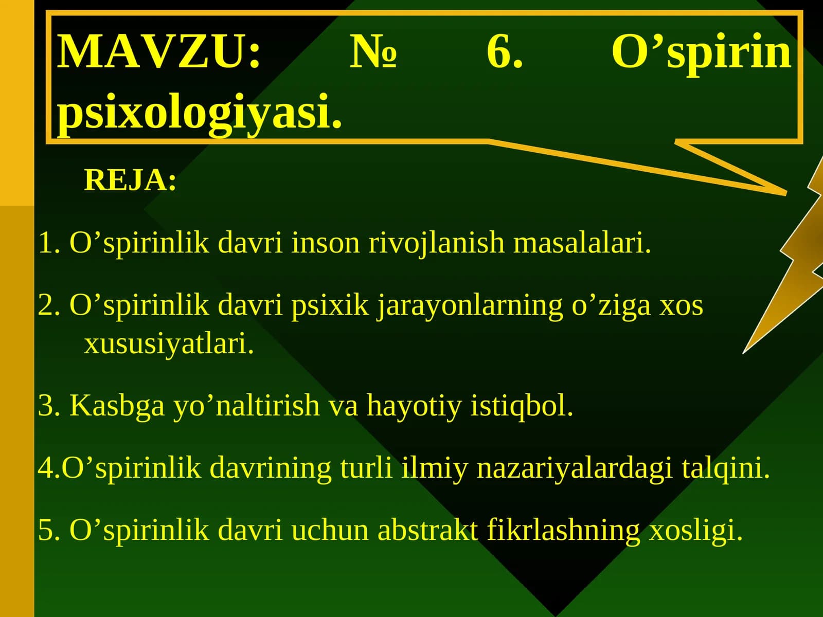 O’spirin psixologiyasi