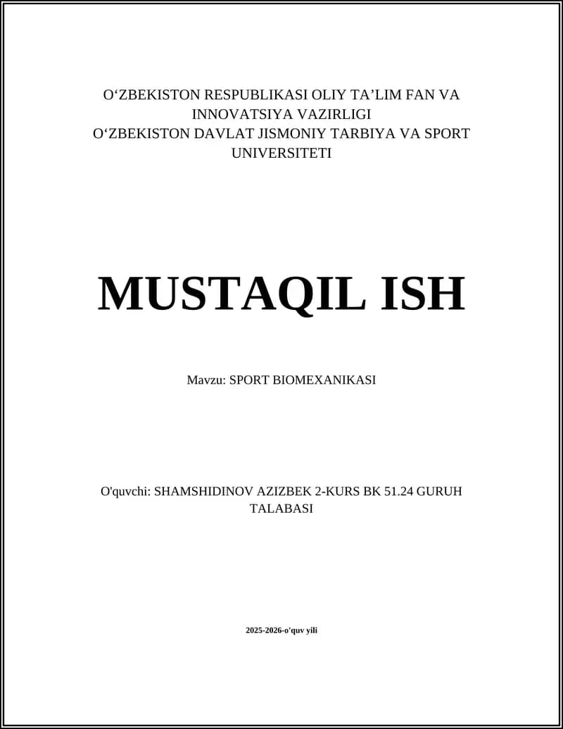 SPORT BIOMEXANIKASI
