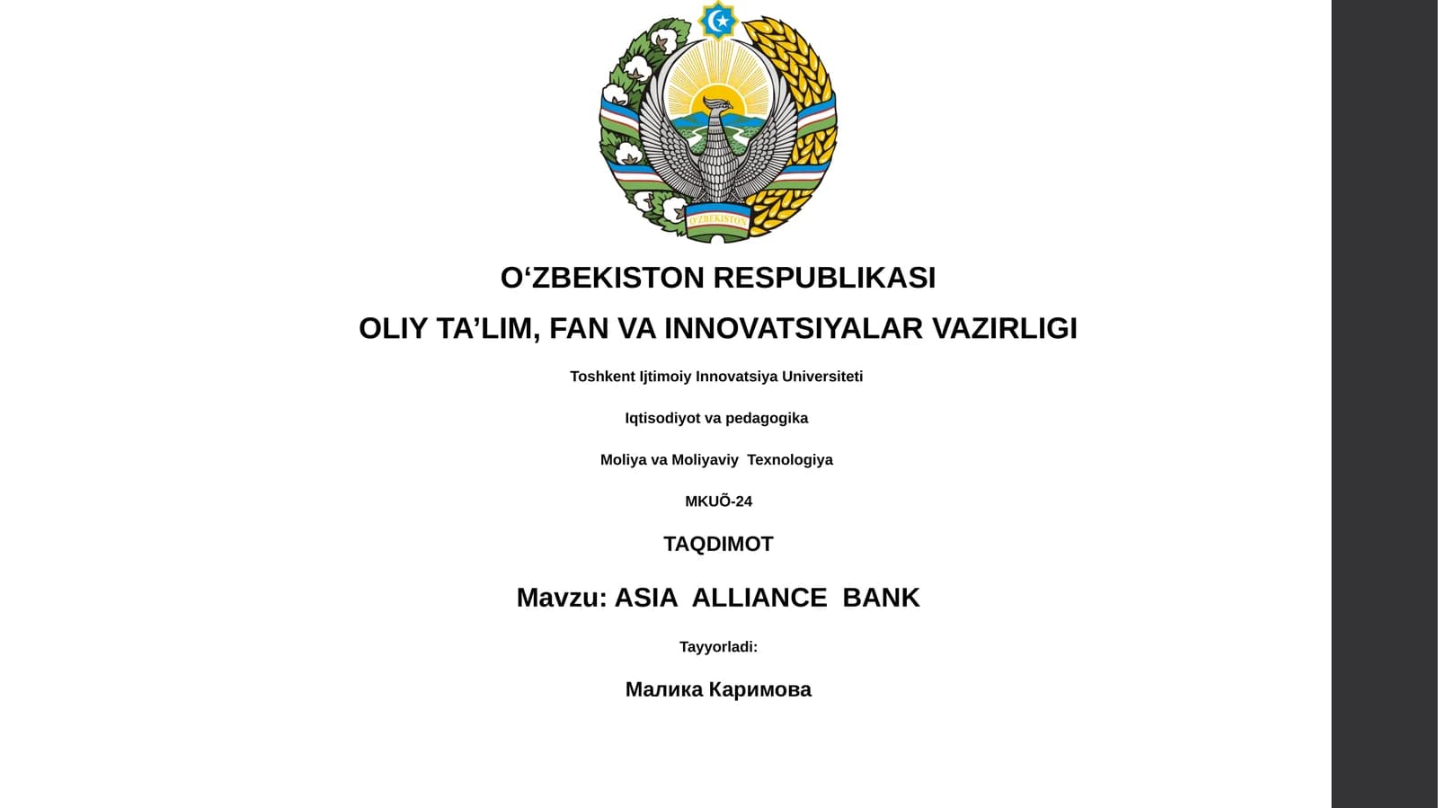 ASIA ALLIANCE BANK