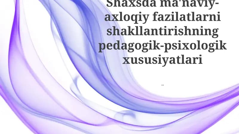 Virtuzni Shakl O'zgarishga Ta'sir Etuvchi Psixologik Omillar