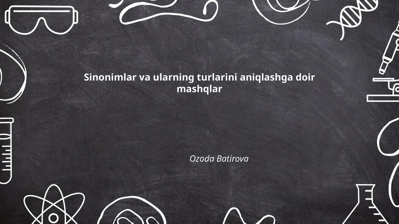 Sinonimlar va ularning turlarini aniqlashga doir mashqlar
