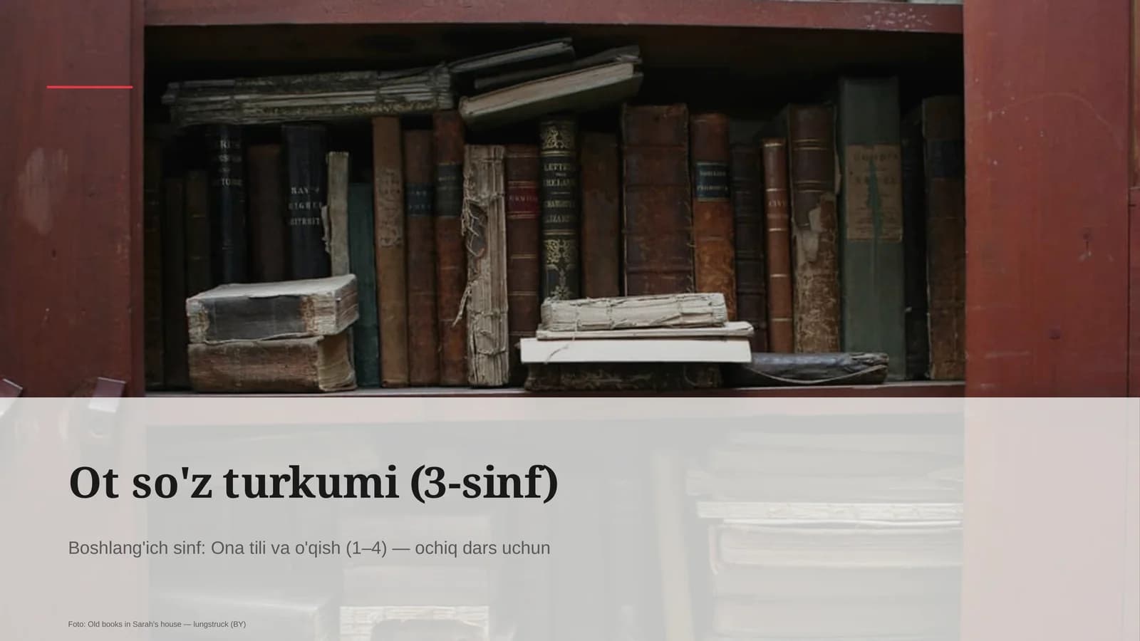Ot so'z turkumi (3-sinf)