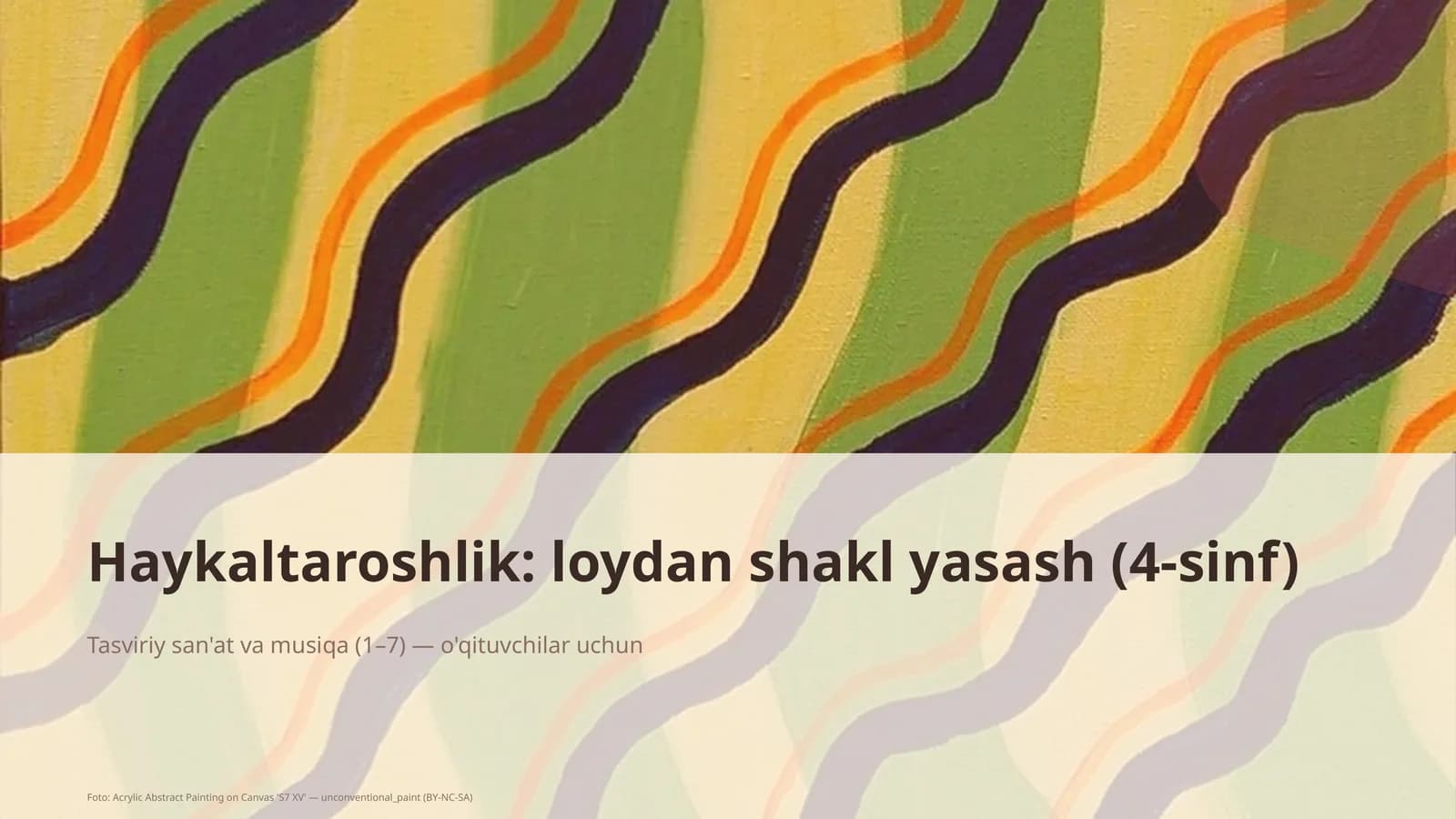 Haykaltaroshlik: loydan shakl yasash (4-sinf)