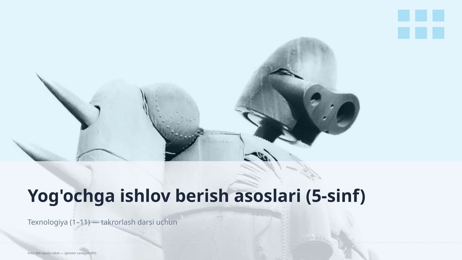 Yog'ochga ishlov berish asoslari (5-sinf)