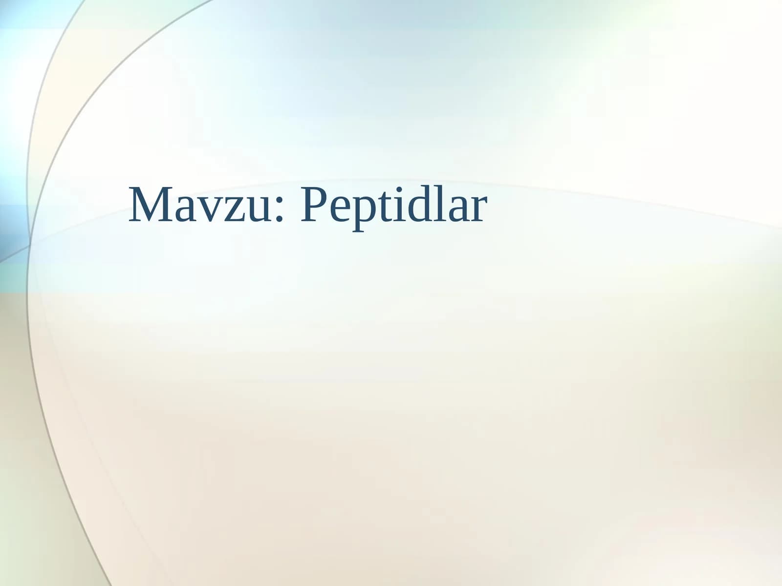 Peptidlar