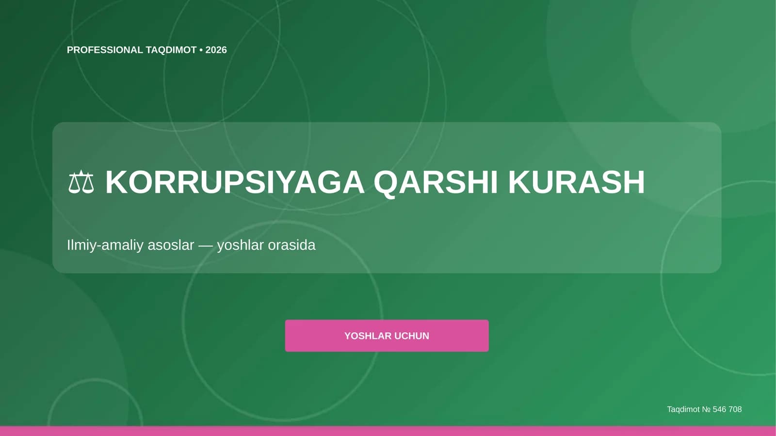 Korrupsiyaga qarshi kurash: ilmiy-amaliy asoslar (yoshlar orasida) [yoshlar uchun]
