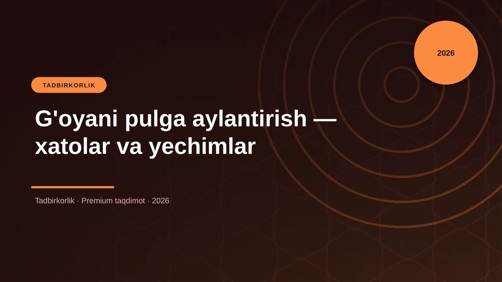 G'oyani pulga aylantirish — xatolar va yechimlar