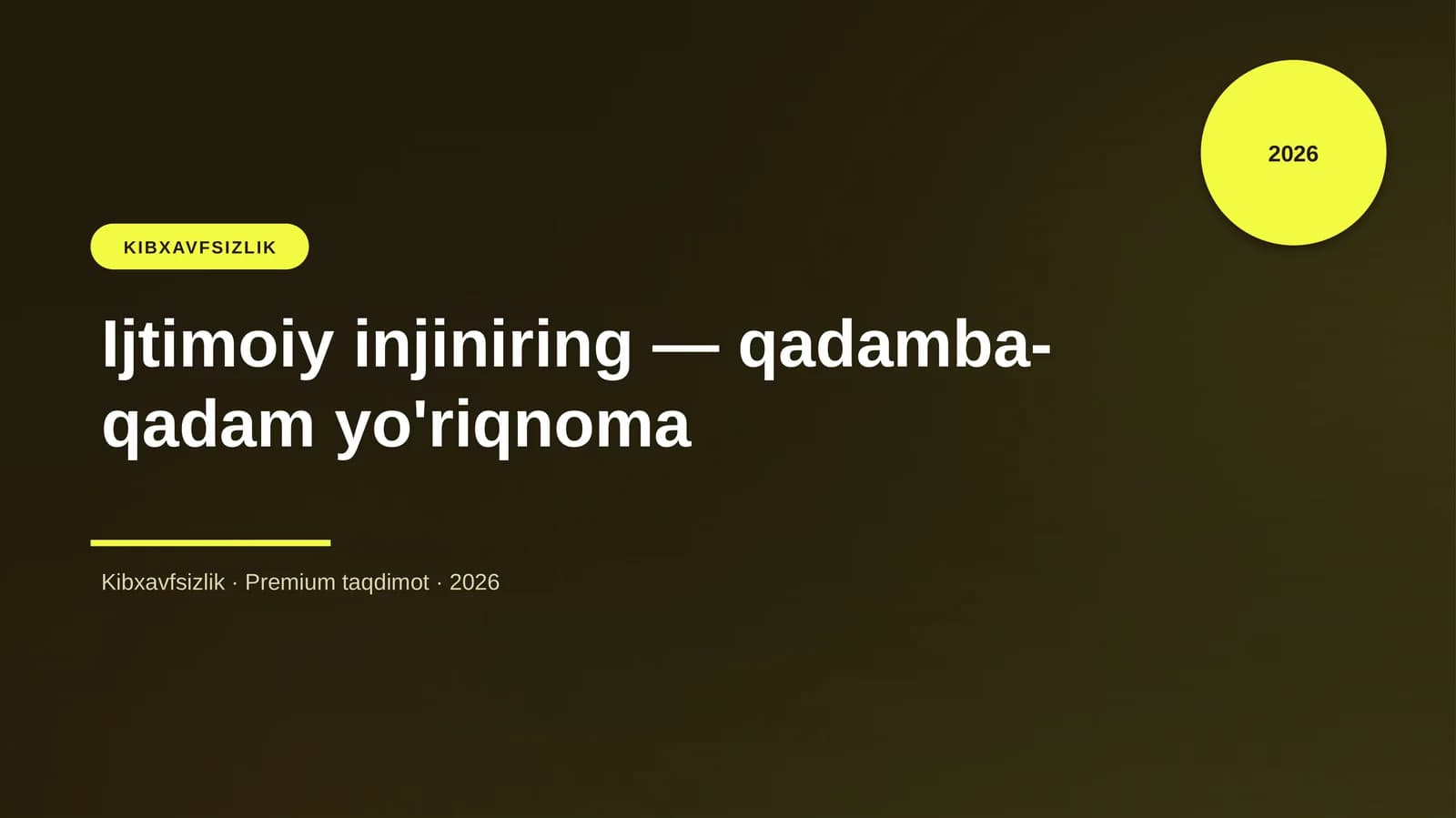 Ijtimoiy injiniring — qadamba-qadam yo'riqnoma