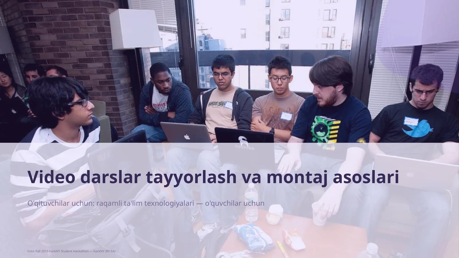 Video darslar tayyorlash va montaj asoslari