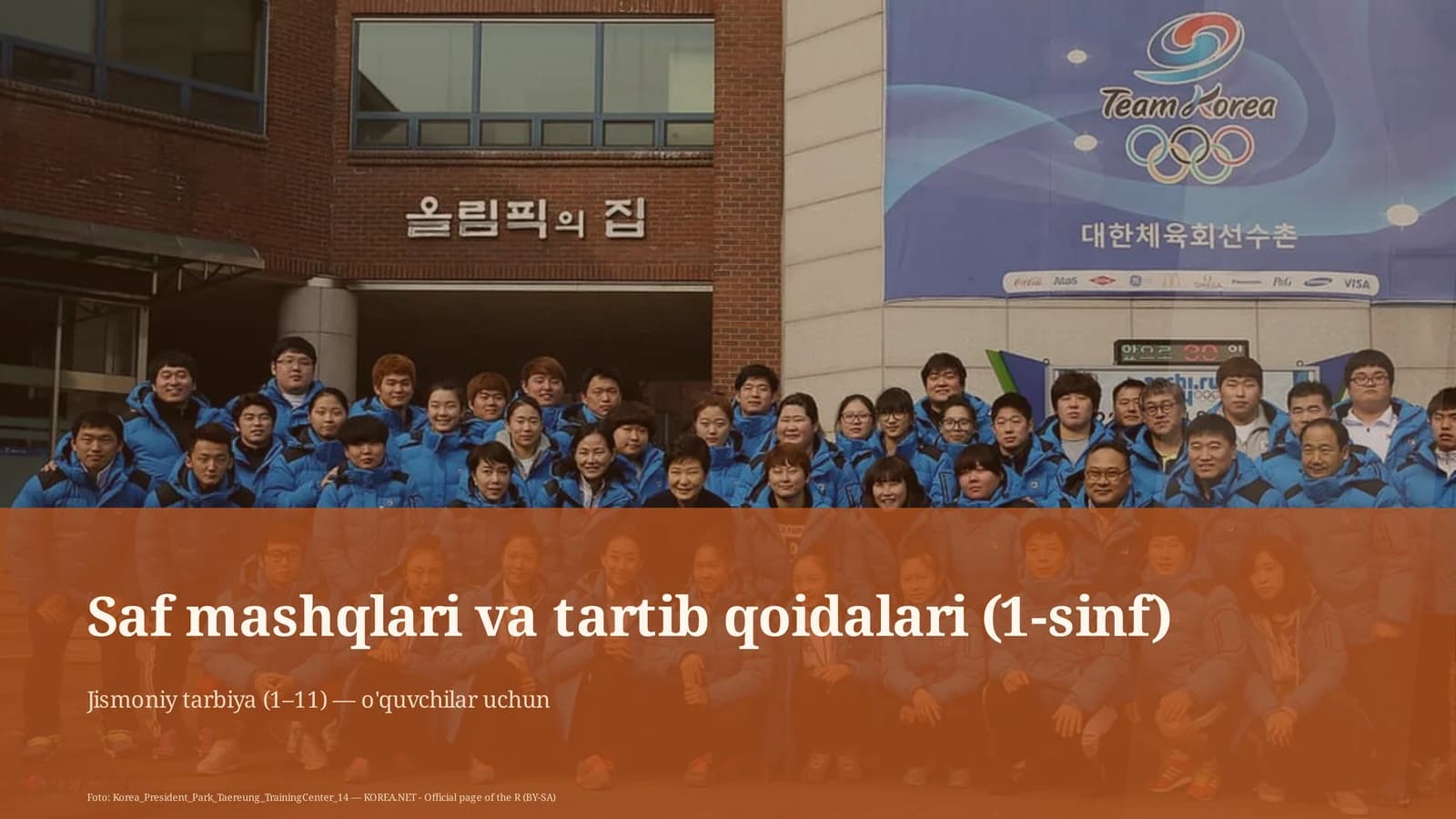 Saf mashqlari va tartib qoidalari (1-sinf)