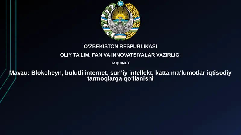 Blokcheyn, bulutliinternet, sunʼiyintellekt