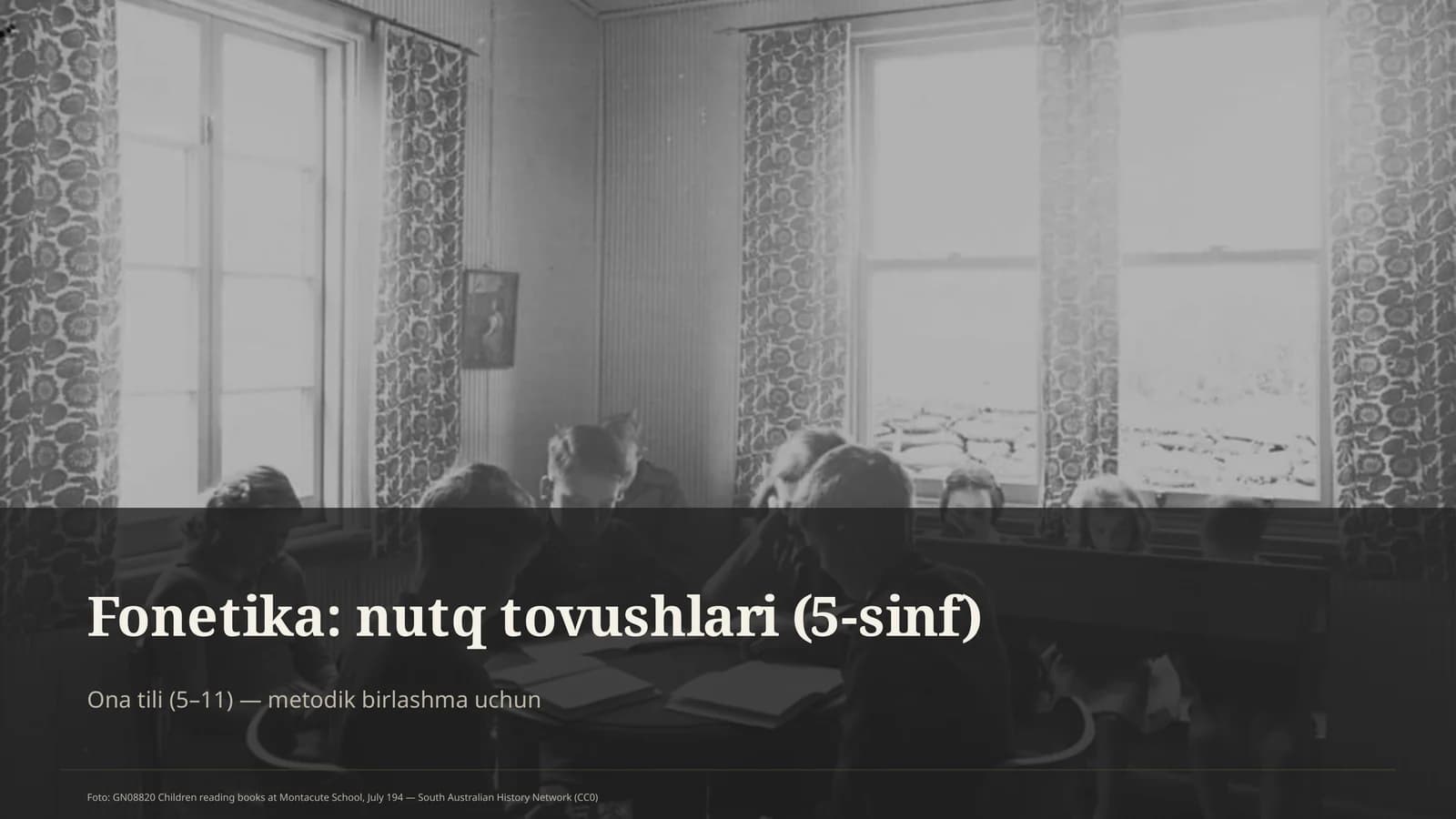 Fonetika: nutq tovushlari (5-sinf)