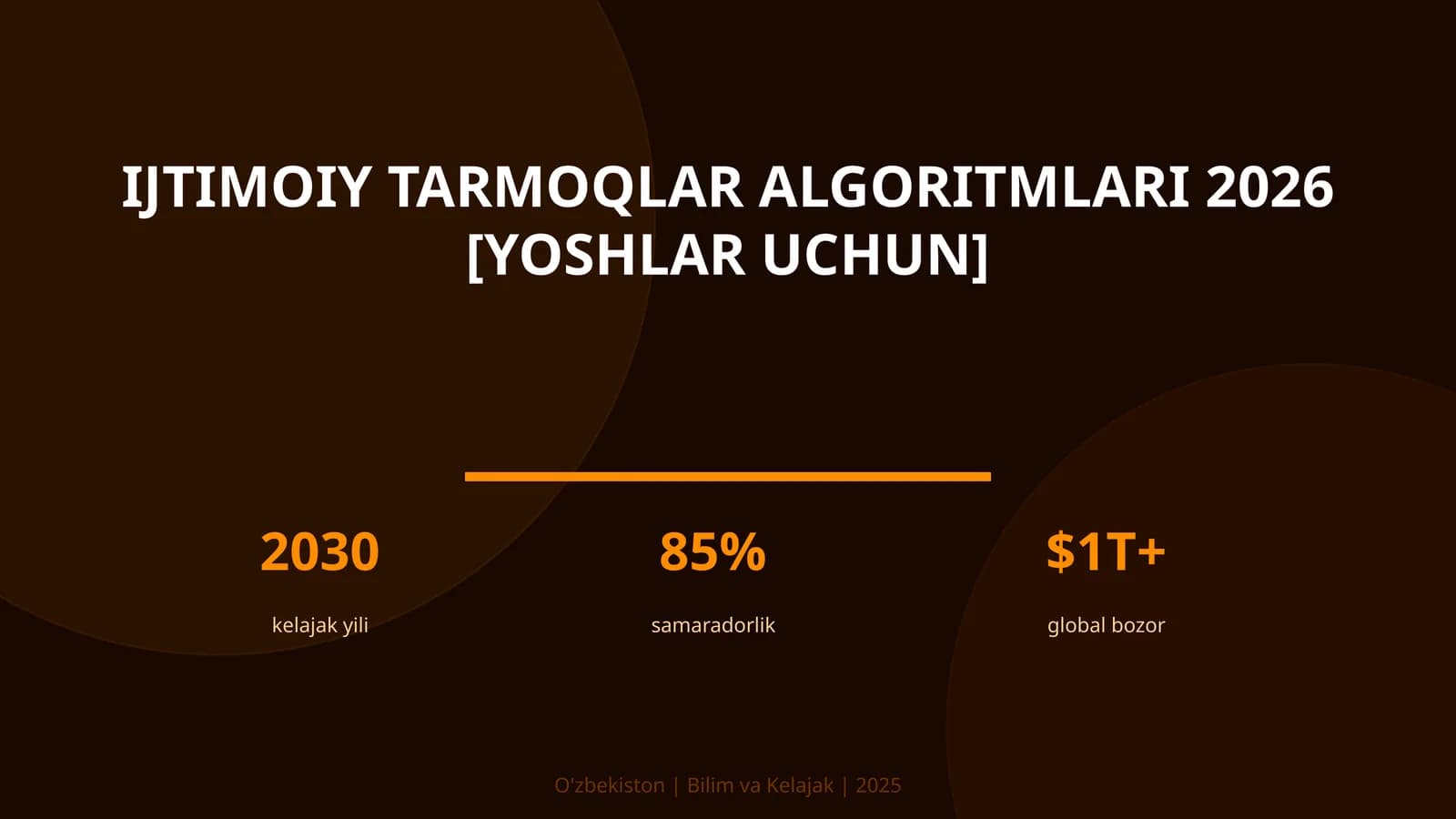 Ijtimoiy tarmoqlar algoritmlari 2026 [yoshlar uchun]