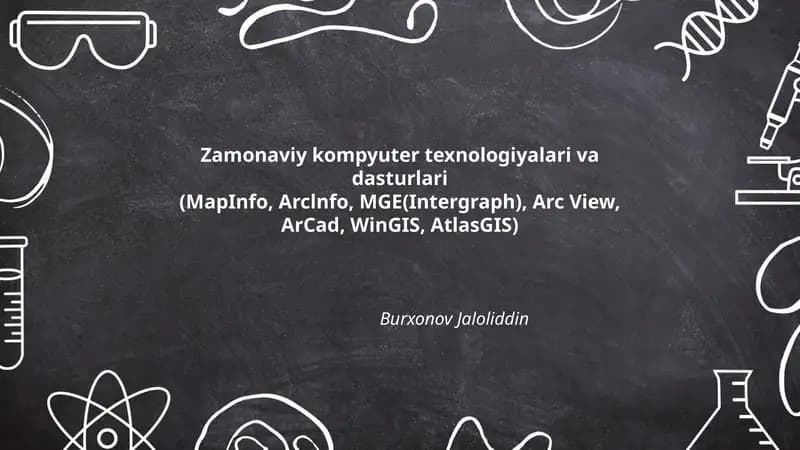Zamonaviy kompyuter texnologiyalari va dasturlari